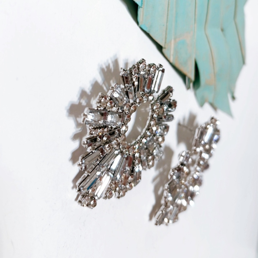 Crystal decor earrings S173 - Picture 2 of 3